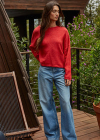 Easy Days Ahead Sweater - Red
