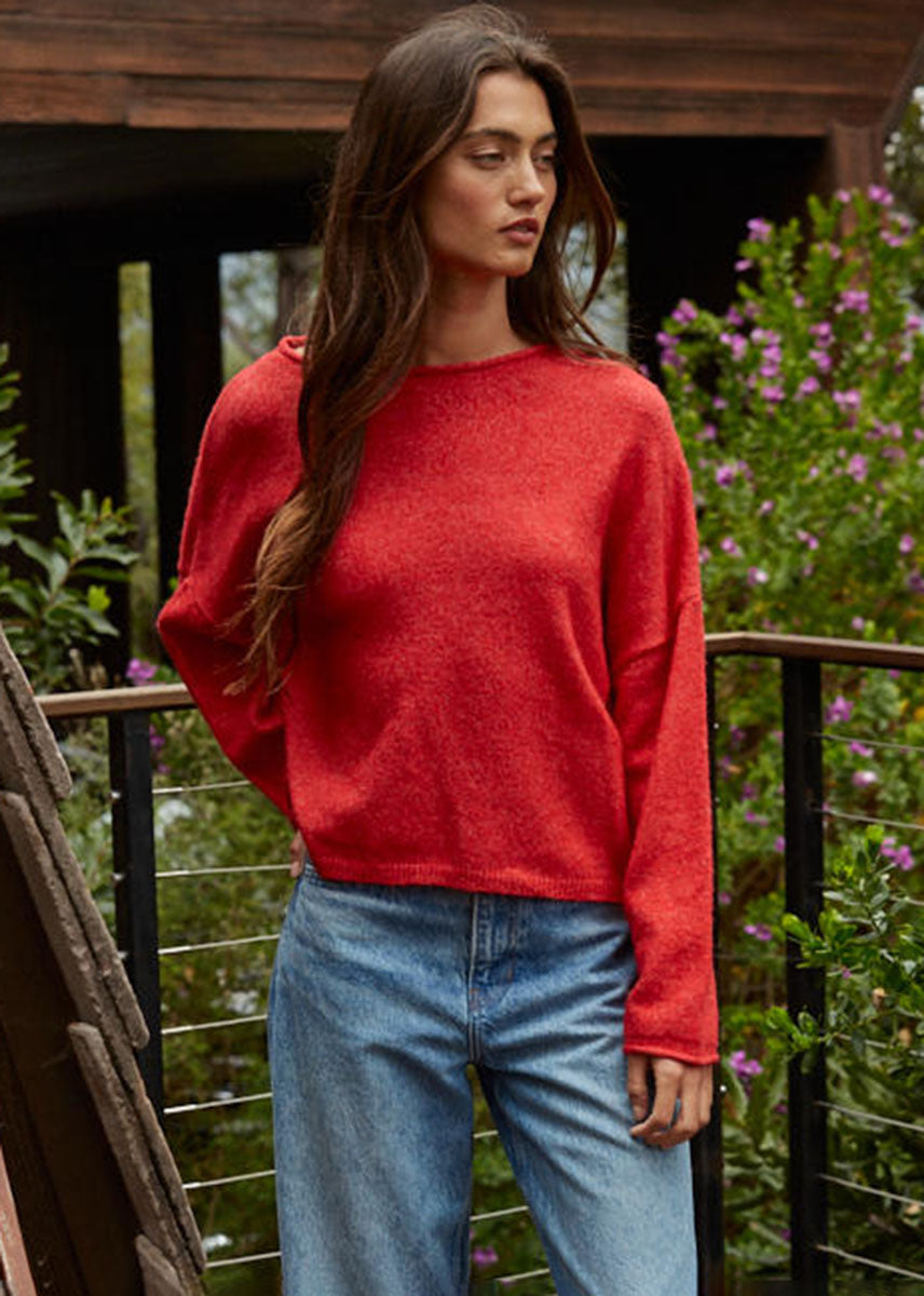Easy Days Ahead Sweater - Red