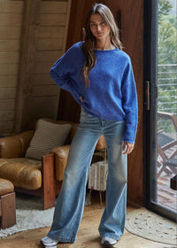 Easy Days Ahead Sweater - Royal Blue
