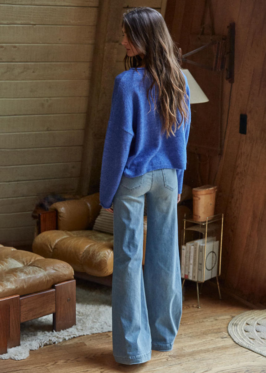 Easy Days Ahead Sweater - Royal Blue