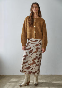 Clara Plush Cardigan - Dark Mustard