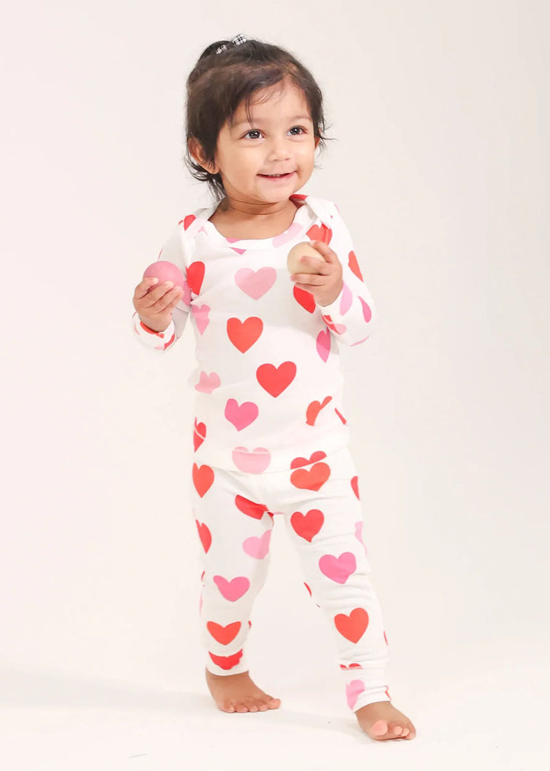 2-Piece L/S Pajama Set - Big Hearts