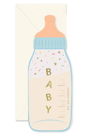 Baby Bottle Die-Cut Greeting Card
