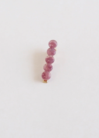 Beaded Acetate Barrette - Purple