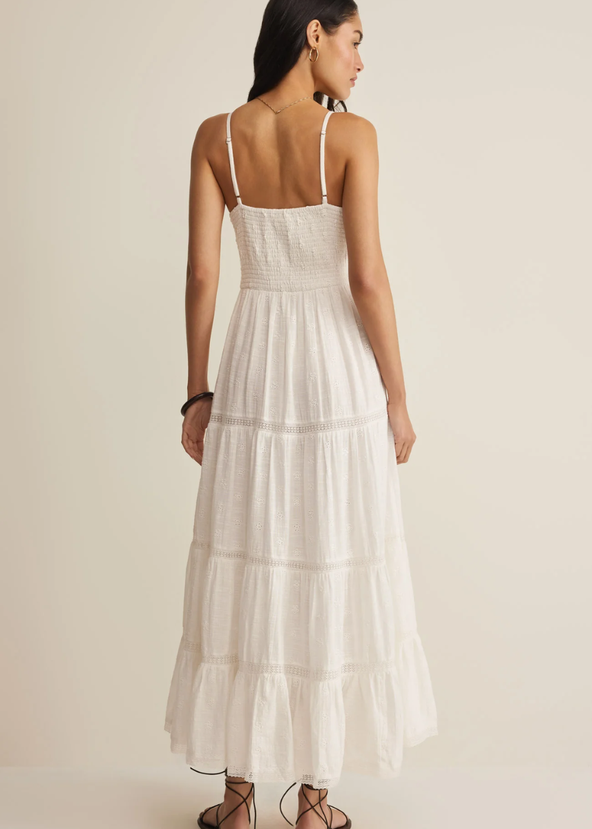 Behati Eyelet Maxi Dress - White