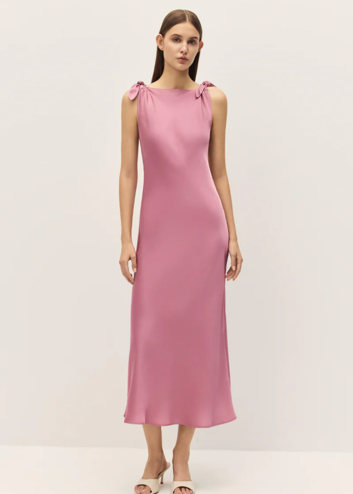 Belle Midi Dress - Rose