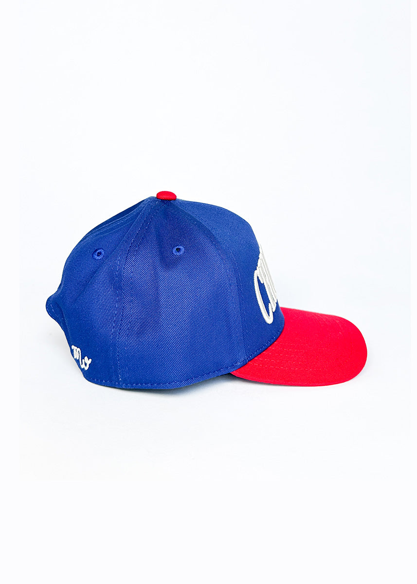 Toddler Chicago Puff Baseball Cap - Blue & Red