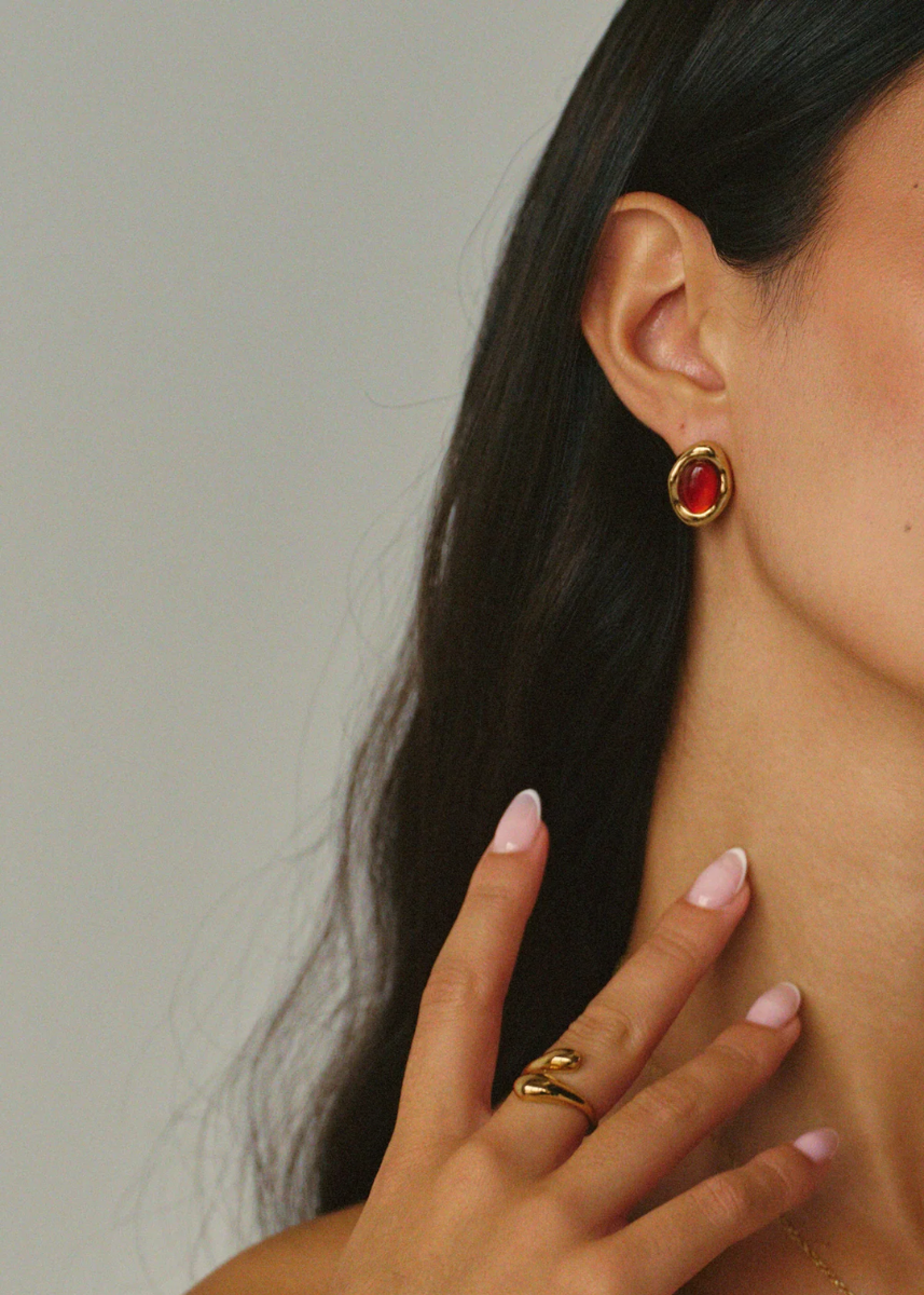 Bordeaux Earrings - Gold