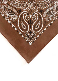 Embroidered Bandana - Cocoa Paisley