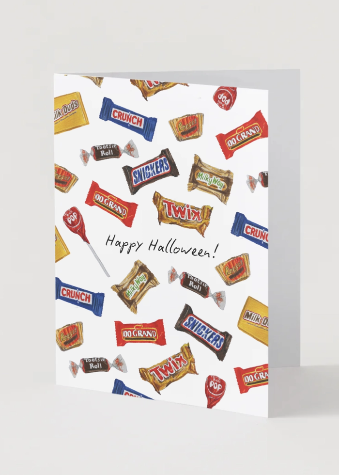 Bunches Of Candy Halloween Card