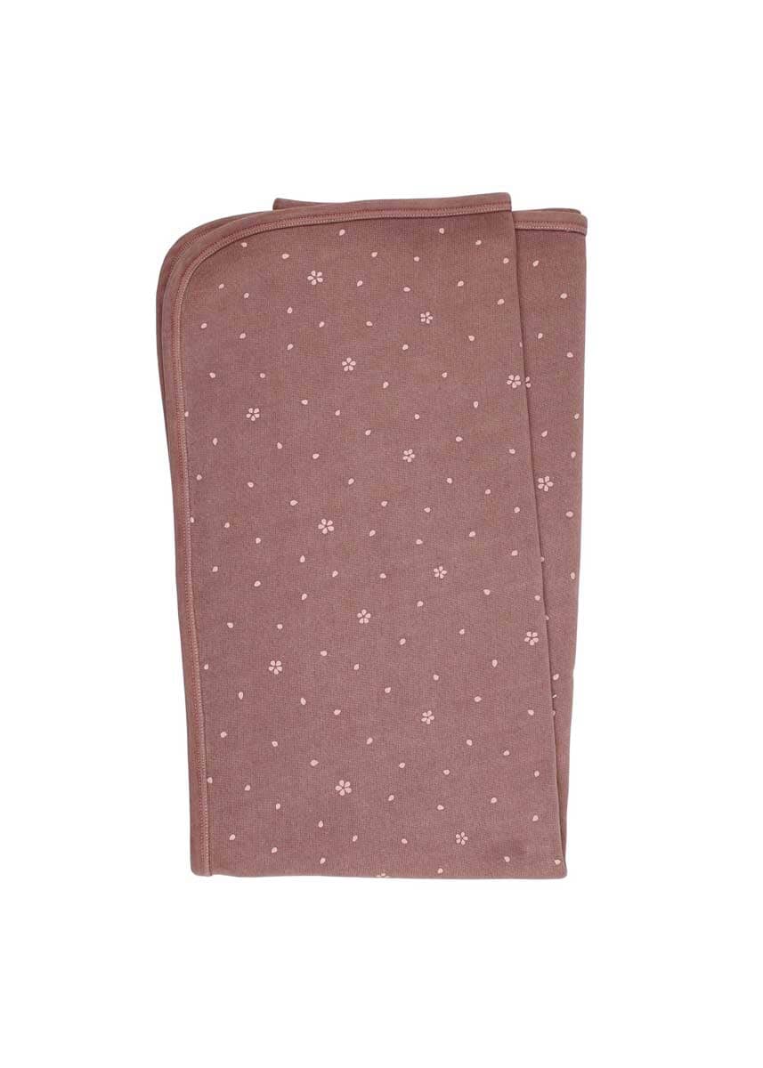 Organic Printed Cozy Blanket - Rosewood Flower