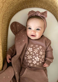 Organic Printed Cozy Blanket - Rosewood Flower