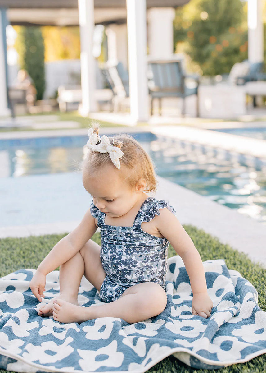 Floral Organic Cotton Beach Towel