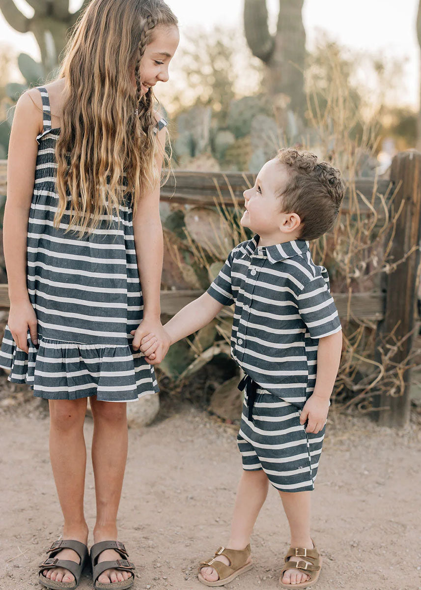 Stripe Linen Button Up Shirt