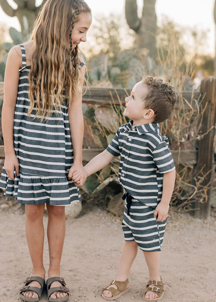 Stripe Linen Cotton Shorts