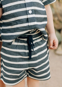 Stripe Linen Cotton Shorts