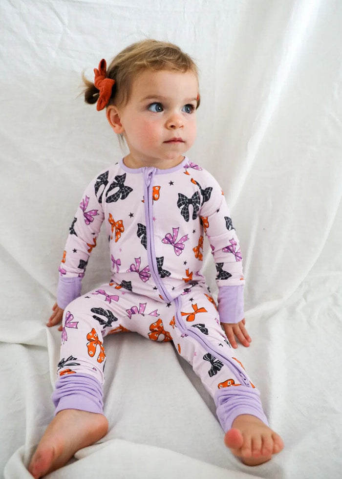 Halloween Bow Bamboo Zipper Pajamas