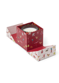 Ribbed Red Glass Candle - Winter Berry