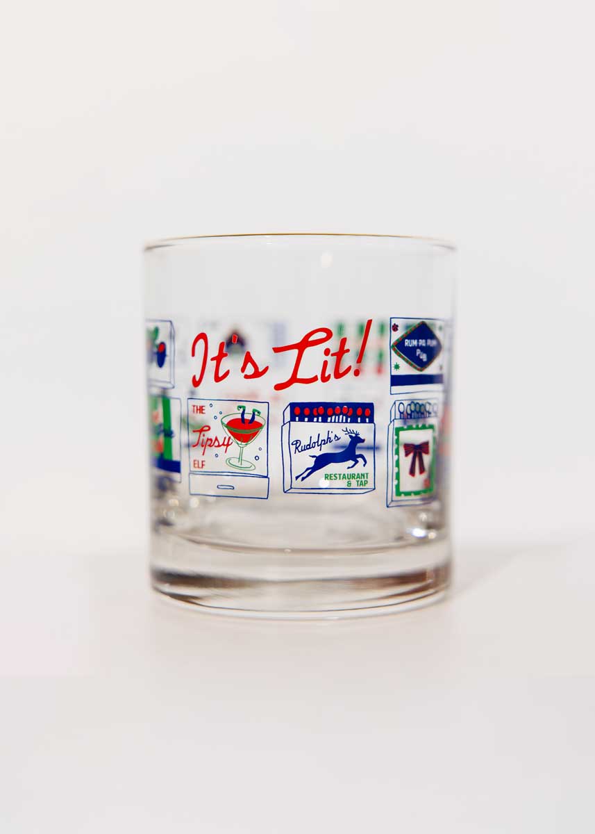 Holiday Matchbooks Rocks Glass