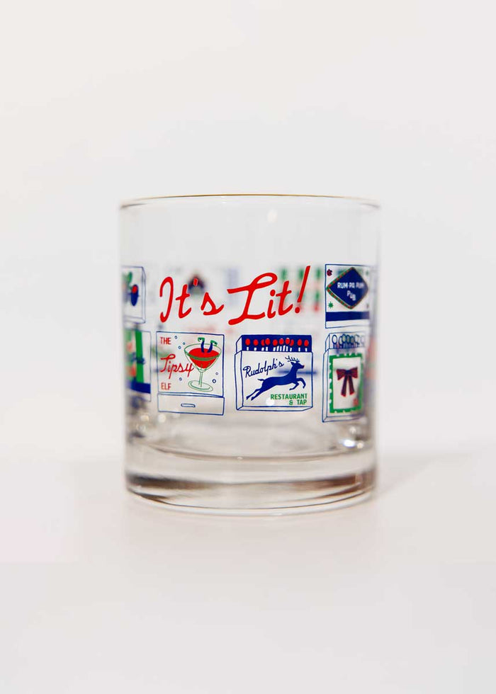 Holiday Matchbooks Rocks Glass