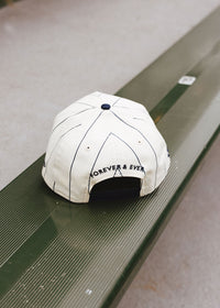 Cubs Vintage Logo Pinstripe Hat - Navy