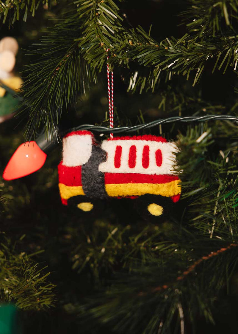 Fire Truck Felt Ornament