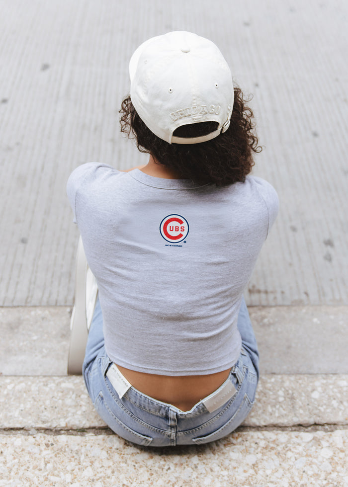 Wrigley Field Marquee Baby Tee - Heather Grey