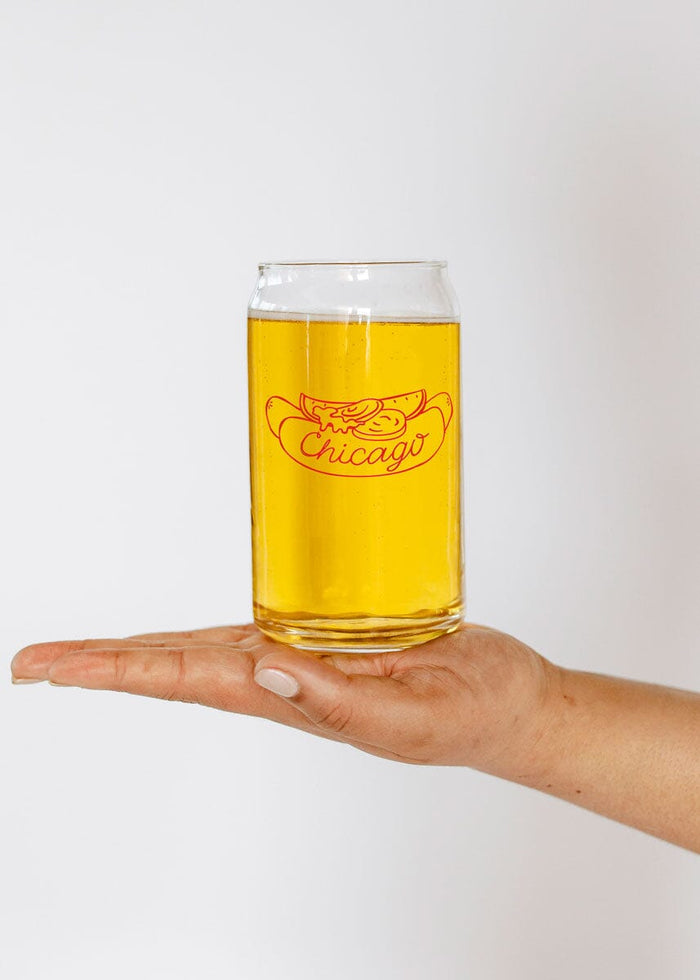Chicago Dog Can Glass