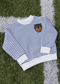 Mr. Bear Patch Stripe Sweatshirt