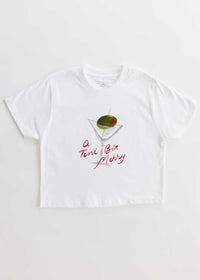 A 'Tini Bit Merry Crop Tee