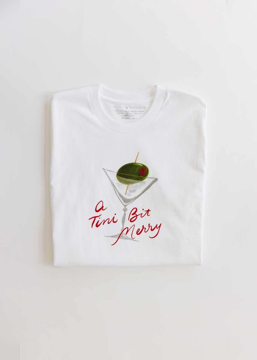 A 'Tini Bit Merry Crop Tee