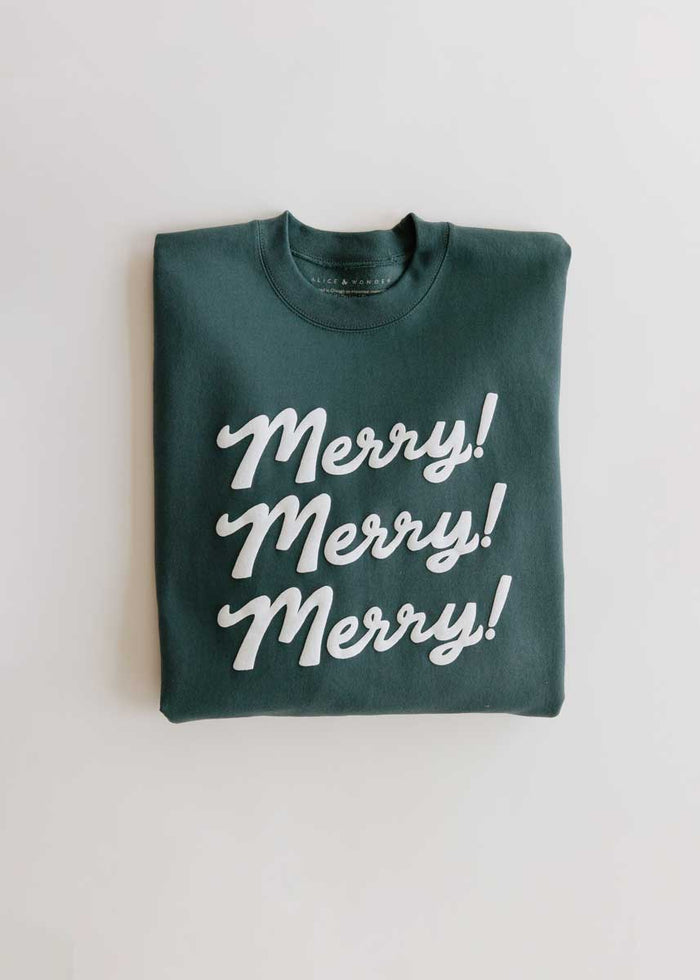 Merry! Merry! Merry! Crewneck Sweatshirt - Alpine