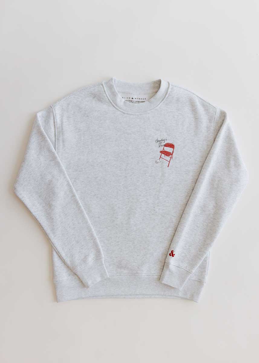 Greetings (Dibs) From Chi Crewneck Sweatshirt - Heather Grey