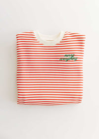 Merry Everything Striped Patch Sweatshirt