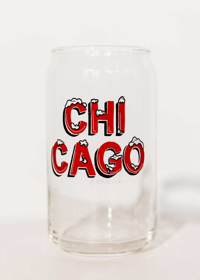 Chicago Snow Can Glass