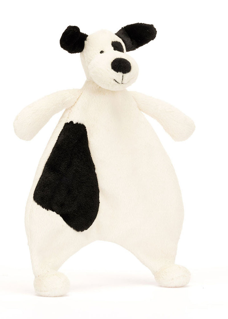 Bashful Black & Cream Puppy Comforter