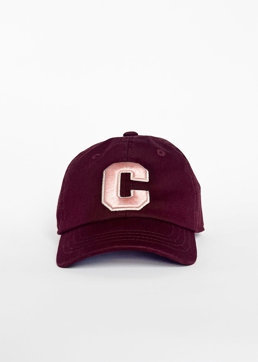 Toddler C Is For Chicago Dad Hat - Burgundy