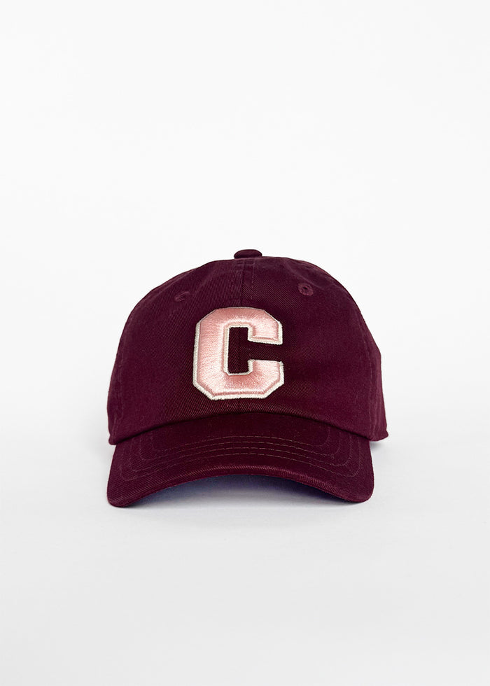 Toddler C Is For Chicago Dad Hat - Burgundy