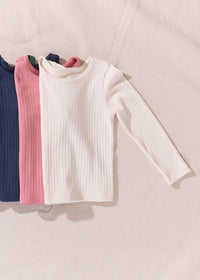 Seesaw Long Sleeve Rib Tee - Cream
