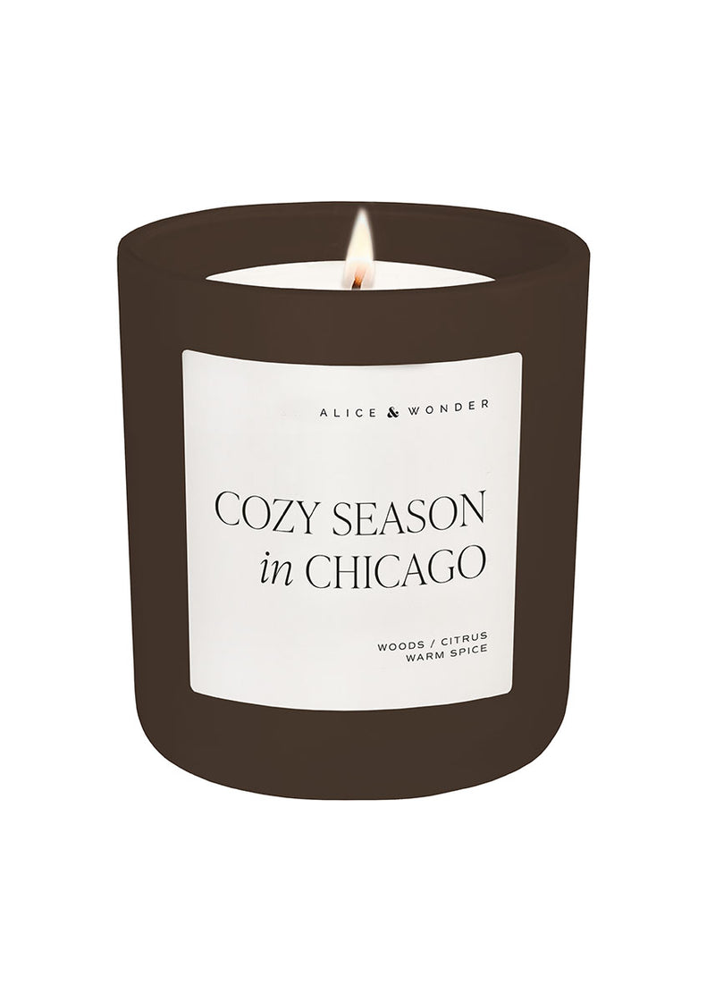 Cozy Season In Chicago Soy Candle - Chocolate 15oz