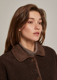 Leonora Teddy Shearling Jacket - Espresso