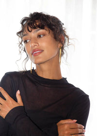 Bebe Gold Tassel Earrings