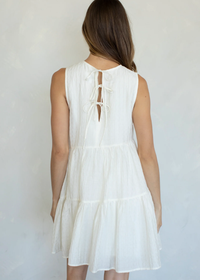 Cassian Asymmetrical Tiered Mini Dress - Ivory