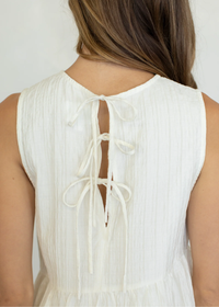 Cassian Asymmetrical Tiered Mini Dress - Ivory