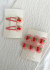 Playful Cherry Heart Slide Clips