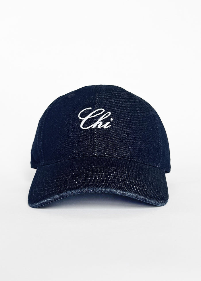 Youth Chi Embroidered Dad Hat - Dark Denim