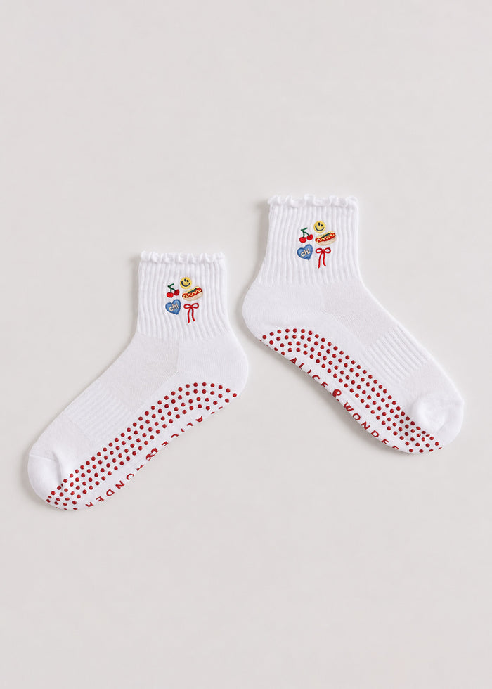 Chicago Icons Ruffle Pilates Sock