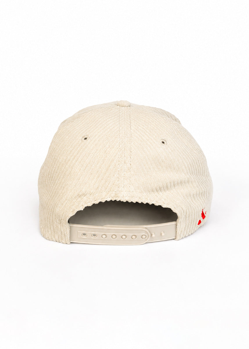 Chi Rope Wide Whale Cord Hat - Ivory