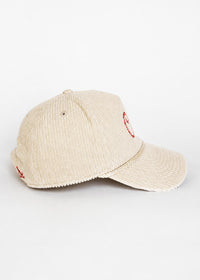 Chi Rope Wide Whale Cord Hat - Ivory