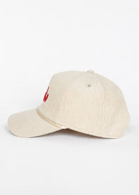 Chi Rope Wide Whale Cord Hat - Ivory